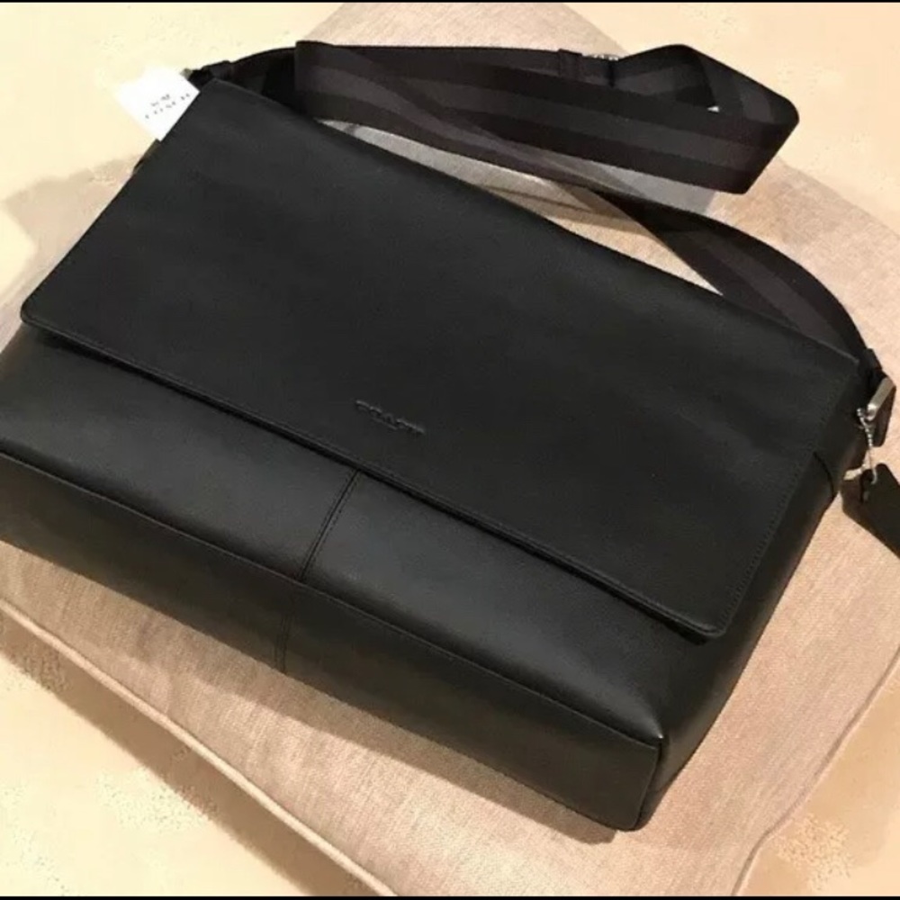 COACH men's shoulder bag Charles leather Messenger